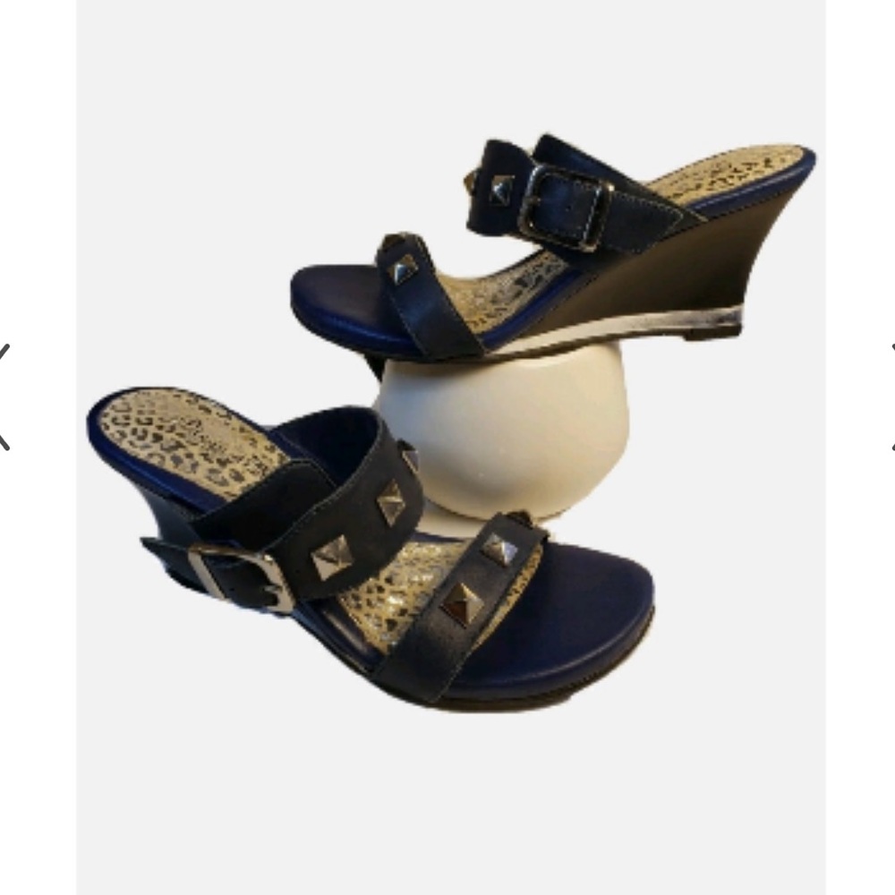 Diego Di Lucca Patterned Studded Wedge